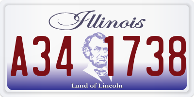 IL license plate A341738