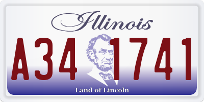 IL license plate A341741