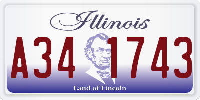 IL license plate A341743