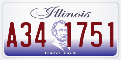 IL license plate A341751