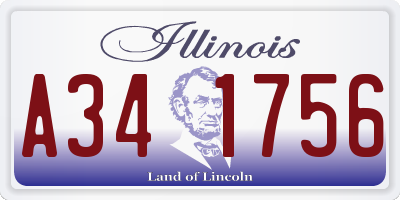 IL license plate A341756