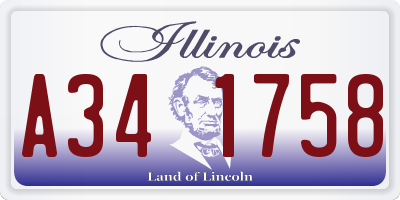 IL license plate A341758