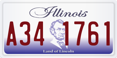 IL license plate A341761