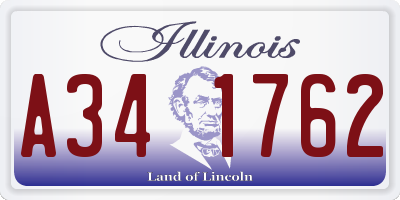 IL license plate A341762