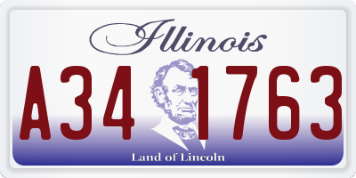 IL license plate A341763