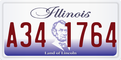 IL license plate A341764