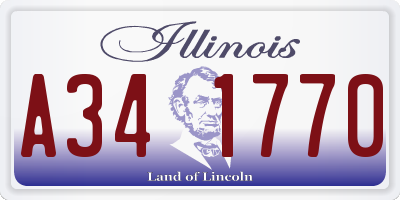 IL license plate A341770