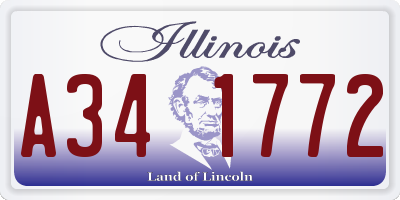 IL license plate A341772