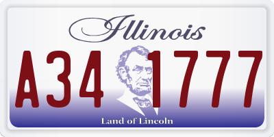 IL license plate A341777