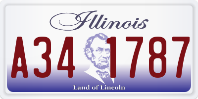 IL license plate A341787