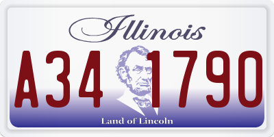 IL license plate A341790