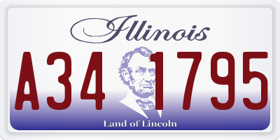 IL license plate A341795