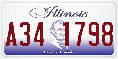 IL license plate A341798