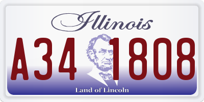 IL license plate A341808