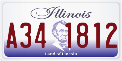 IL license plate A341812