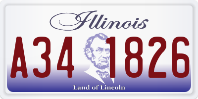 IL license plate A341826