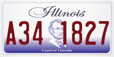 IL license plate A341827