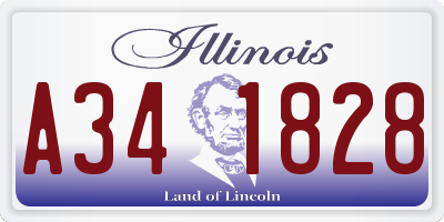 IL license plate A341828