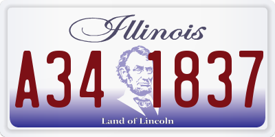 IL license plate A341837