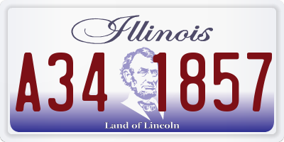 IL license plate A341857