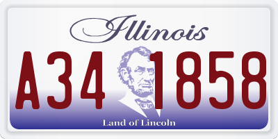 IL license plate A341858