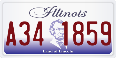 IL license plate A341859
