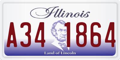 IL license plate A341864