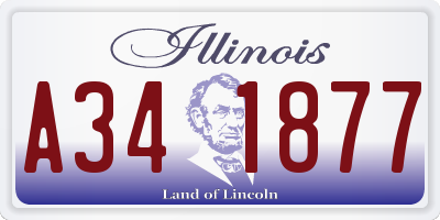 IL license plate A341877