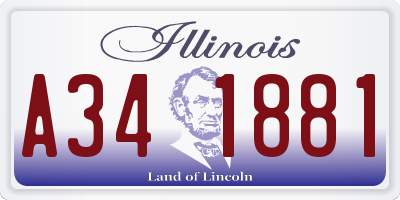 IL license plate A341881