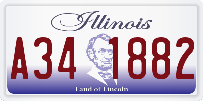 IL license plate A341882