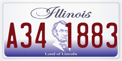 IL license plate A341883