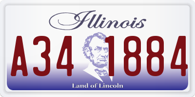 IL license plate A341884