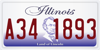 IL license plate A341893
