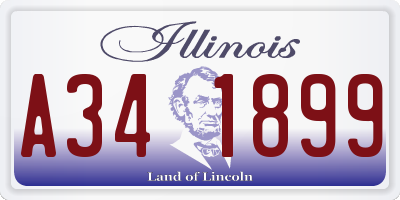 IL license plate A341899