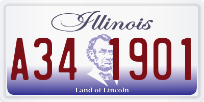 IL license plate A341901