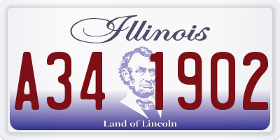 IL license plate A341902