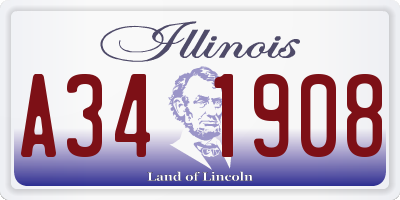 IL license plate A341908