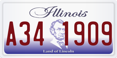 IL license plate A341909