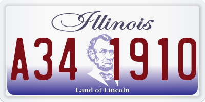IL license plate A341910