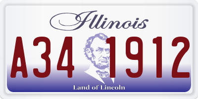 IL license plate A341912