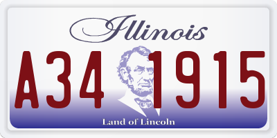 IL license plate A341915