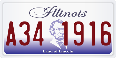 IL license plate A341916