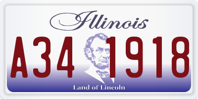 IL license plate A341918