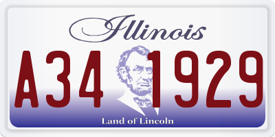 IL license plate A341929