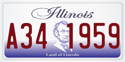 IL license plate A341959