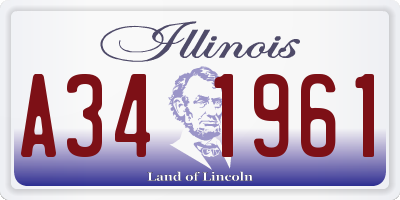 IL license plate A341961