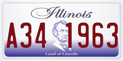 IL license plate A341963
