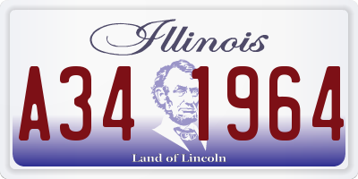 IL license plate A341964