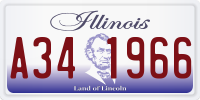 IL license plate A341966
