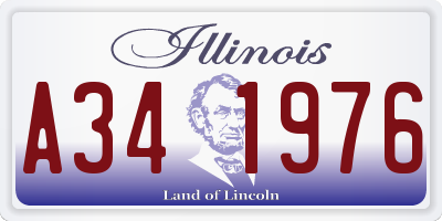IL license plate A341976